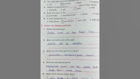 CLASS 4 | ENGLISH (UNIT-1) | ROBOT EXPO (Book back exercises)