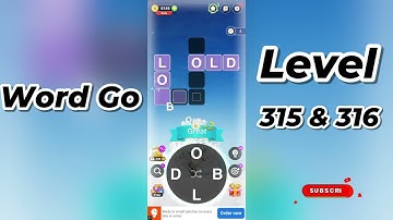 Word Go Level 315 and 316 Answers 🧩 | Tips & Solutions | Word Link Puzzle | Go Answer