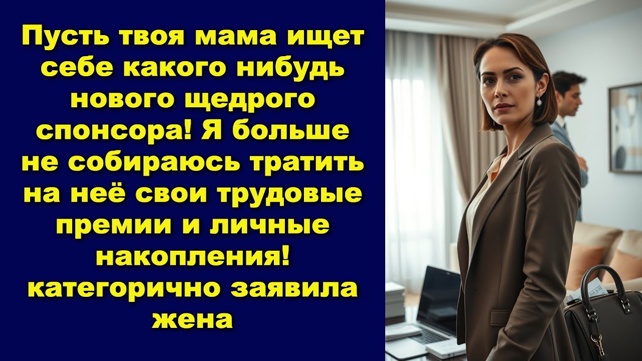 Пусть твоя мама ищет себе какого нибудь нового щедрого спонсора! Я больше не собираюсь тратить