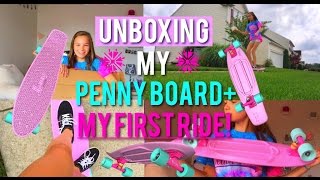 Unboxing my Penny board + my first ride!!