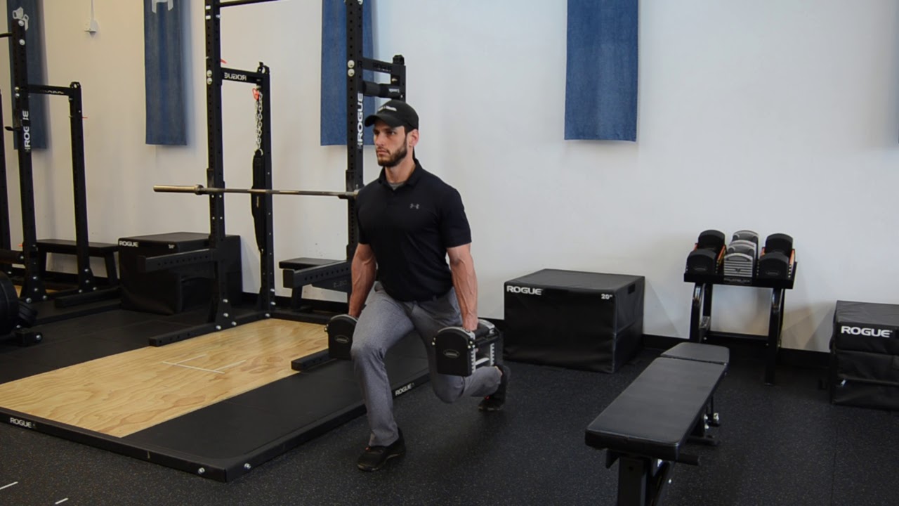 Dumbbell Reverse Lunge - Exercise Demo - YouTube