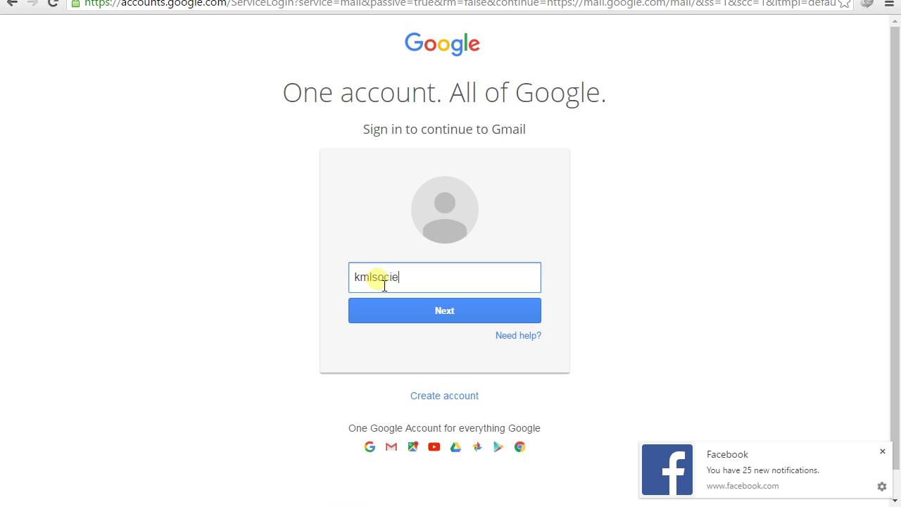 Signing In Gmail Account YouTube
