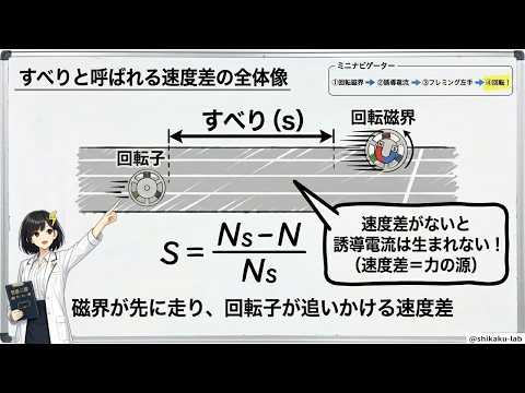 三相誘導電動機の原理を「回転磁界→誘導電流→フレミング左手」で腹落ちさせる