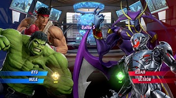 MARVEL VS CAPCOM INFINITE ARCADE MODE WITH RYU AND HULK