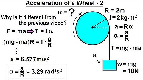 Physics - Test Your Knowledge: Moment of Inertia (14 of 24) Acceleration of a Wheel: Part 2/2