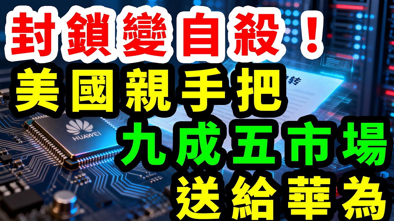 封鎖變自殺！美國親手把百分之九十五市場送給華為