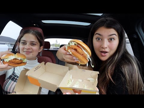 Trying The New McDonald's McCrispy Deluxe With My Sister