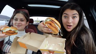 Trying The New McDonald's McCrispy Deluxe With My Sister