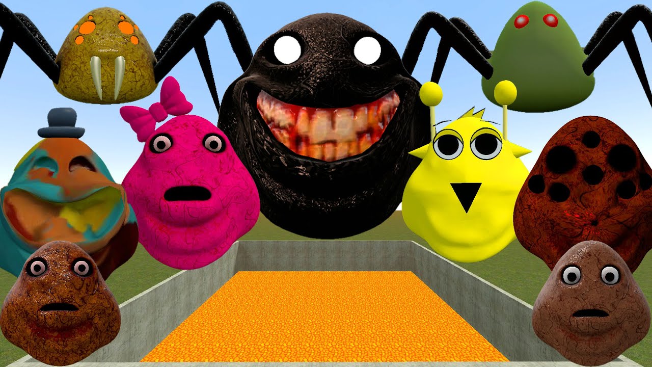SPARTAN KICKING POU BOU FAMILY FROM BOU'S REVENGE Of POU and CREEPY POU in  Garry's Mod!