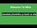 Masomo Ya Misa Jumatatu Wiki Ya 16
