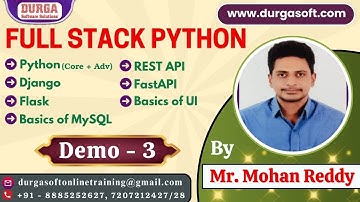 FULL STACK PYTHON tutorials || Demo - 3 || by Mr. Mohan Reddy On 03-12-2025 @9PM (IST)