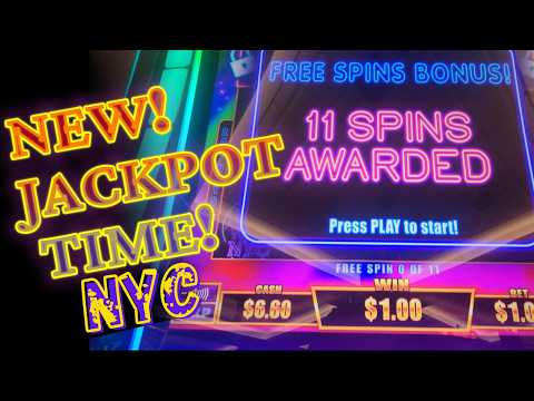 JACKPOT TIME - NYC (Everi) Live Play | Free Games & More Slot Machine Bonuses