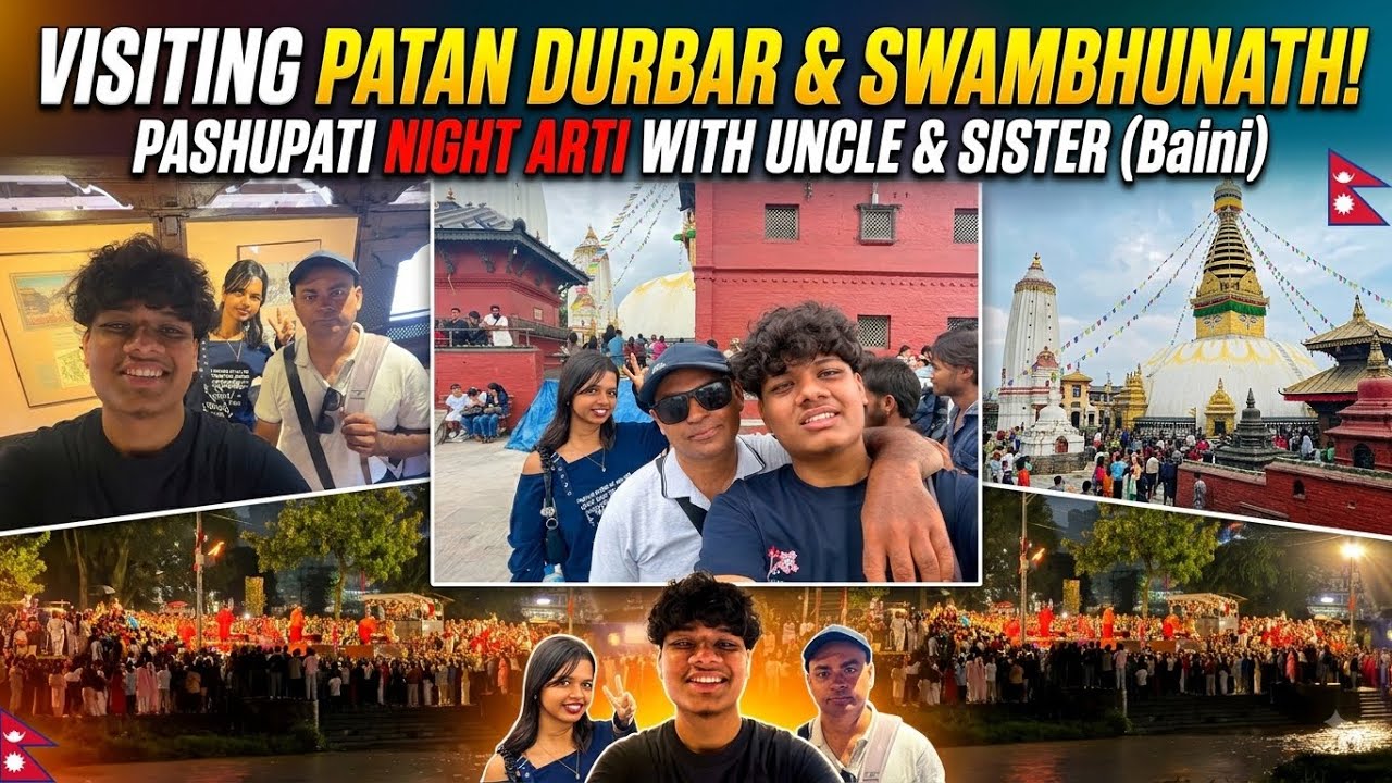 visiting Patan and swambhunath 🙌❤️ Pasupati night Aarti