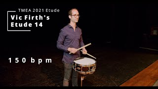 Firth's Solo Snare Drummer Etude No. 14 Performance (2021 TMEA Snare Drum)