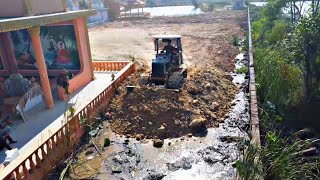 Start New Project Pour Soil Delete Pond By Mini Bulldozer And Dumptruck 5Ton Uploading