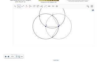 Geometric Construction of Regular Hexagon in Geogebra