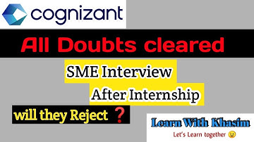 #cognizant SME interview all Doubts cleared. Second attempt ! Will they Reject ❓