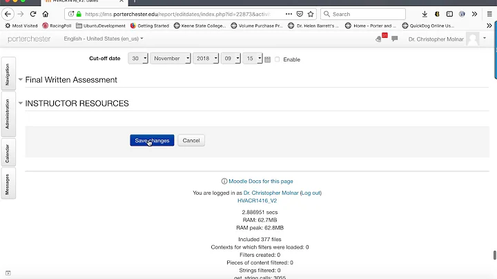 Moodle - Adjust Dates