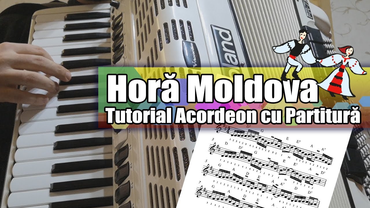 Cloudy inertia present day Tutorial "Horă Moldova" pentru Acordeon (Cu Partitură) - YouTube