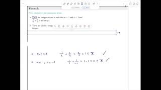 Universal Statements and Existential Statements  Proof part 1