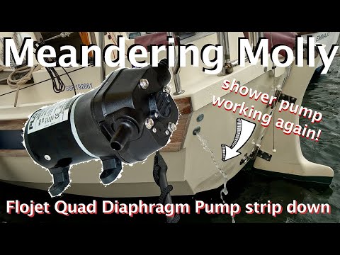 Meandering Molly - strip down &amp; service Flojet Quad valve R4105143 shower drain diaphragm pump