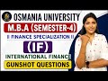 IF | INTERNATIONAL FINANCE | IMPORTANT QUESTIONS | MBA | SEM-4 | O.U | 2026 | @shivanipallela