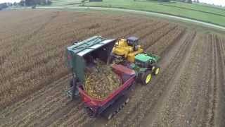 Harvesting Seed Corn, Beans, and Corn - John Deere Combine S670