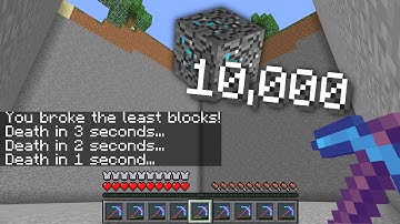 Minecraft UHC but the player with the LEAST blocks broken is ELIMINATED every MINUTE...