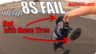 Basherqueen's Speed run of $3,000 Arrma Kraton RC Car goes wrong 😢 I NEED BELTED TIRES !!!
