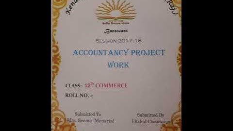 Accountancy Project Class 12 CBSE (COMPREHENSIVE PROJECT) SPECIFIC PROJECT AND SEGMENT ANALYSIS