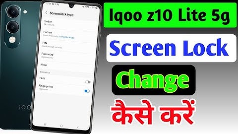 How to change pattern lock in Iqoo z10 lite 5g | Screen lock | Iqoo z10 lite me password change