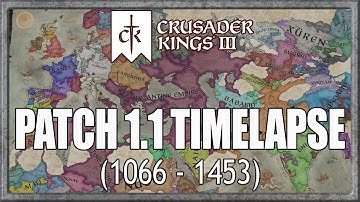 Crusader Kings III - Timelapse - 1066 to 1453 - Patch 1.1 (A.I Only)