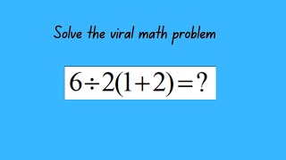 Solve the viral math problem.