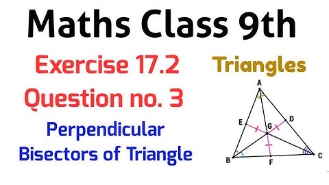 Exercise 17.2 Class 9 Question no. 3 Math I How to Construct Perpendicular Bisector I Learning Zone.