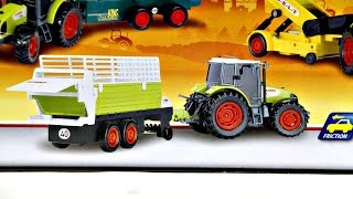 Tractor with Trailer - Farm Worker / Traktor Claas Ares Set z Przyczepą  - Dickie Toys - 203475507