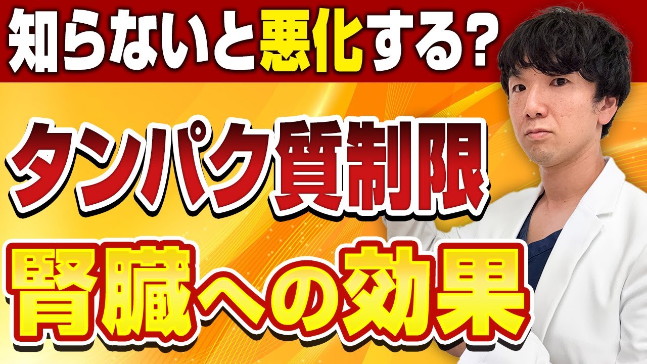 【知らないと悪化？】タンパク質制限の本当の効果とは？腎臓を守るために知っておくべきことを専門医が解説
