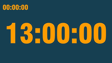 13 hour timer (play at 0.5x speed) (with end alarm, time elapsed and progress bar)
