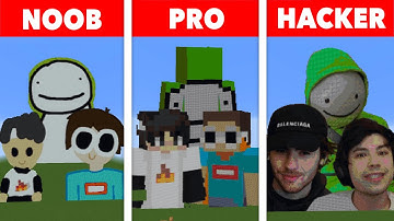 NOOB VS PRO VS HACKER Minecraft Pixel art✨Dream & Sapnap & GeorgeNotFound