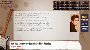 🎸 Are You Lonesome Tonight? - Elvis Presley Guitar Backing Track with chords and lyrics