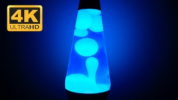 Blue Lava Lamp With Celestial White Noise | 4K 4 Hour Ambient