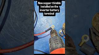 👍New copper thimble installed ⚡on the inverter battery terminal✅ #reels #inverter #repair