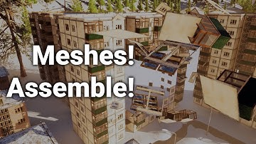 Unreal Engine Motion Design Plugin Cloner "Free Placement" layout. Анимация сборки.