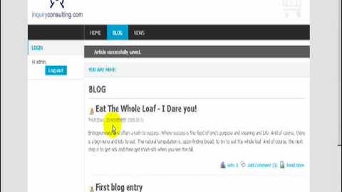How to create a blog with Joomla 1.5