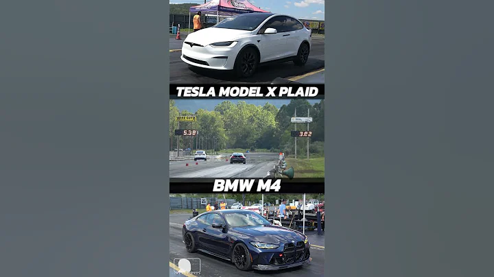 Tesla Model X Plaid vs BMW M4 Drag Racing @ Island Dragway NJ