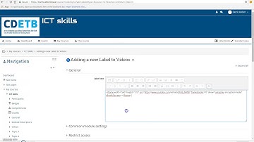 Embedding a YouTube video in Moodle Courses