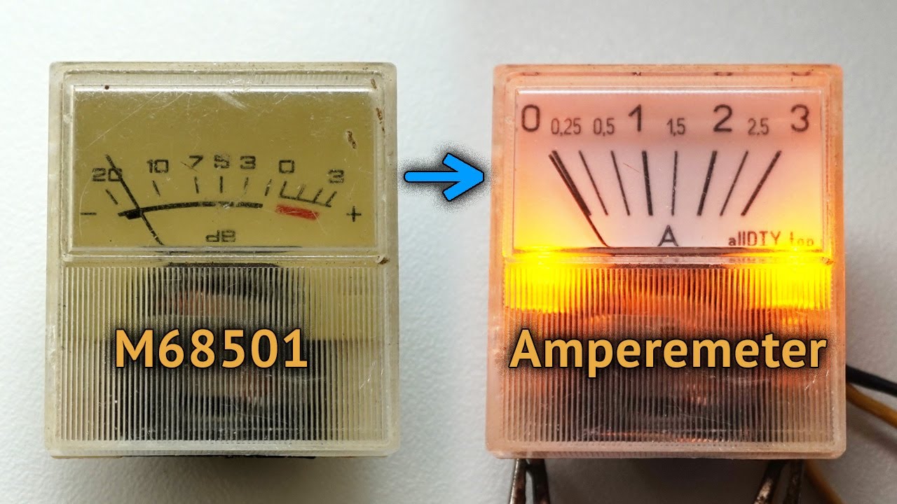 Амперметр з індикатора М68501 з LED підсвітленням на любий струм ...
