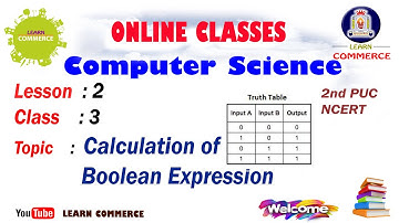 Calculation of Boolean Expression using truth table | Getting the Logic Expression and Truth Table