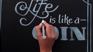 Inspirational Quotes - Life | Chalk Art TimeLapse | VersaChalk