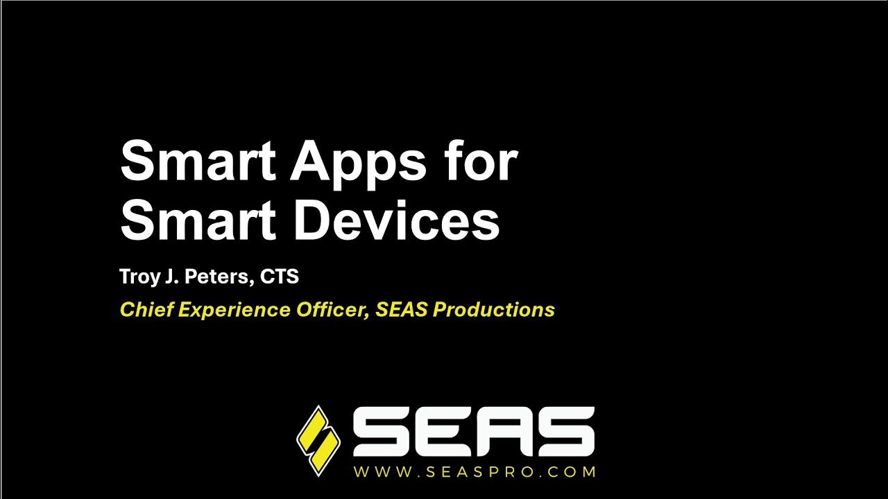 Smart Apps for Smart Devices - YouTube