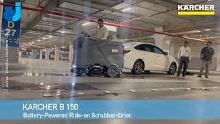 KARCHER RIDE-ON SCRUBBER DRIER B 150 R DOSE -  (Parking) by JTECO Juffali Technical Equipment Co. 1,333 views 6 months ago 1 minute, 15 seconds